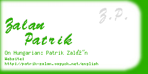 zalan patrik business card